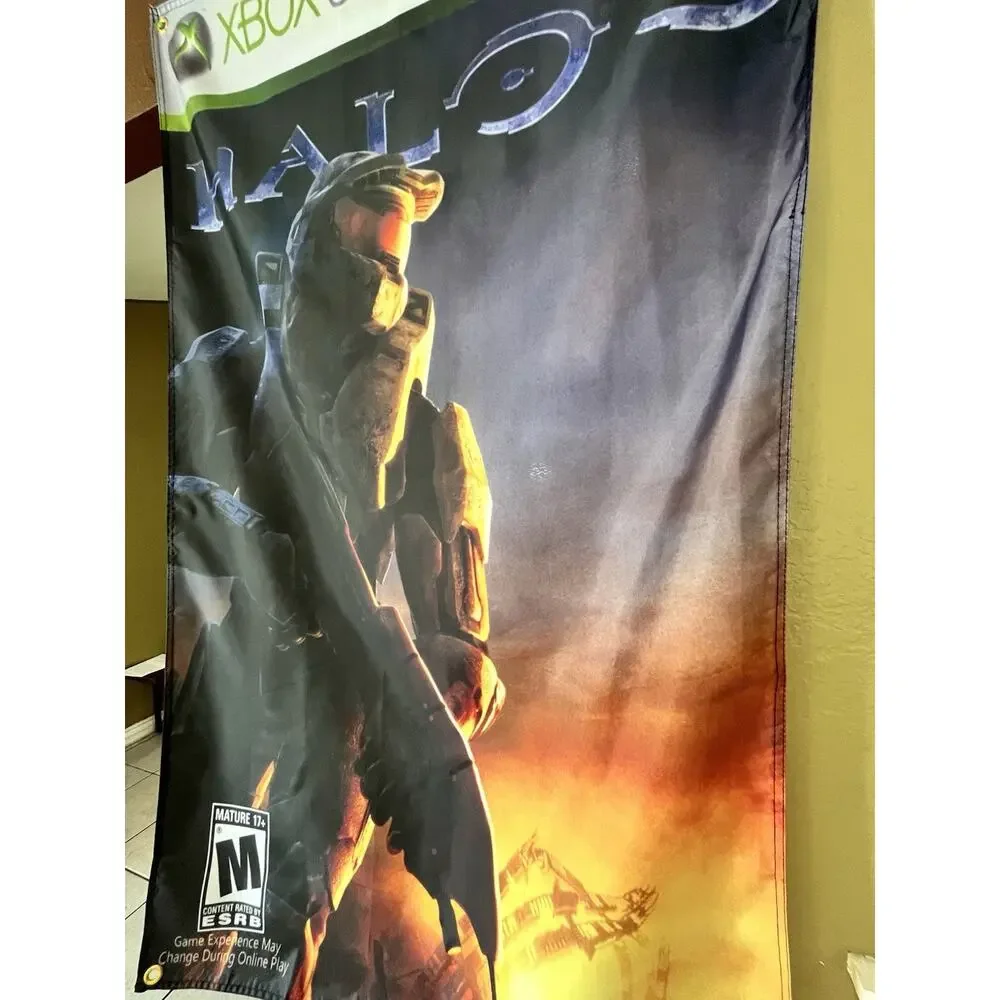 Halo 3 5ft Flag Microsoft XBOX 360 2007 Banner Poster Bungie Master Chief